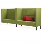 mitab mute - mute is een stijlvolle sofa welke in verschillende ruimtes past. Door de zijkanten kun je een ongestoord gesprek voeren in een grote (openbare) ruimte.